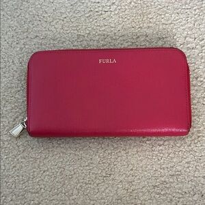 Furla Cherry Red Leather Wallet